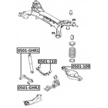 Сайлентблок, рычаг независимой подвески колеса <b>ASVA 0501110</b>