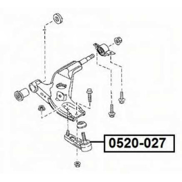 Опора шаровая нижнего рычага <b>ASVA 0520-027</b>