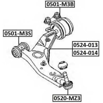 Опора шаровая <b>ASVA 0520MZ3</b>