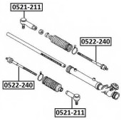 Наконечник поперечной рулевой тяги <b>ASVA 0521211</b>