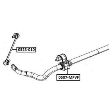 Тяга стабилизатора | перед прав/лев | <b>ASVA 0523-010</b>