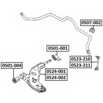 Стойка стабилизатора <b>ASVA 0523210</b>