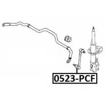 Тяга стабилизатора передняя ( длинная ) <b>ASVA 0523PCF</b>