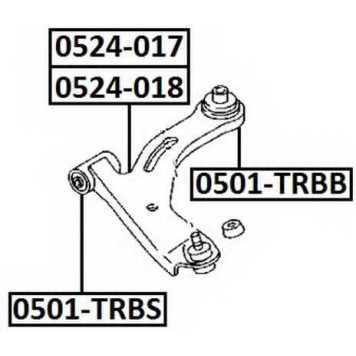Рычаг независимой подвески колеса, подвеска колеса <b>ASVA 0524017</b>