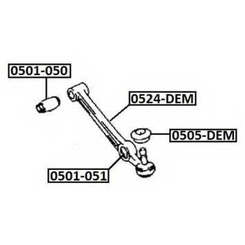 Рычаг подвески поперечный | прав/лев | <b>ASVA 0524-DEM</b>