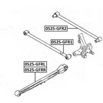 Рычаг независимой подвески колеса, подвеска колеса <b>ASVA 0525GFR1</b>