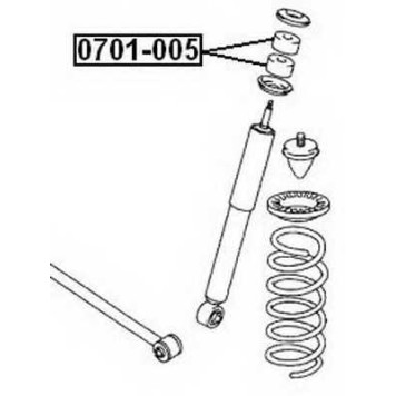 Сайлентблок заднего амортизатора (10216022070413000827010, китай) <b>ASVA 0701005</b>