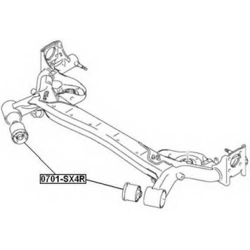 Сайлентблок задней балки <b>ASVA 0701SX4R</b>