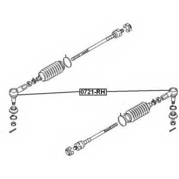 Наконечник поперечной рулевой тяги <b>ASVA 0721RH</b>