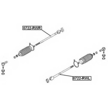 Тяга рулевая левая <b>ASVA 0722RWL</b>
