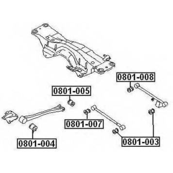 Сайлентблок заднего поперечного рычага (10216022041212003000711, китай) <b>ASVA 0801007</b>