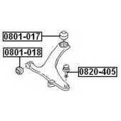 Сайлентблок, рычаг независимой подвески колеса <b>ASVA 0801017</b>