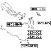 Сайлентблок, рычаг независимой подвески колеса <b>ASVA 0801BHB</b>