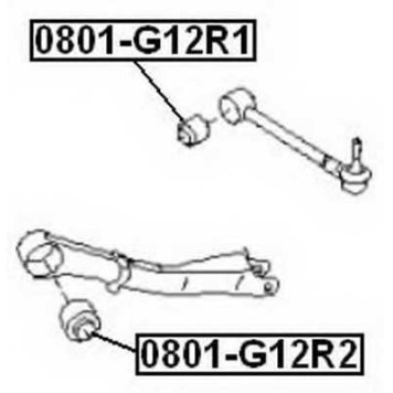 Сайлентблок заднего нижнего продольного рычага (10216022041212003000711, китай) <b>ASVA 0801G12R1</b>