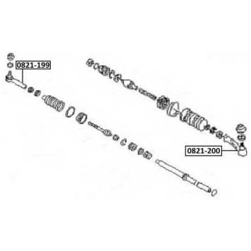 Наконечник поперечной рулевой тяги <b>ASVA 0821199</b>