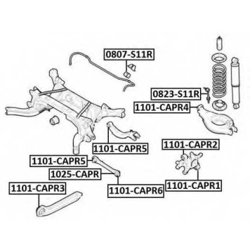 Тяга стабилизатора задняя <b>ASVA 0823S11R</b>