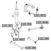 Сайлентблок рычага подвески | зад прав/лев | <b>ASVA 1101-003B</b>