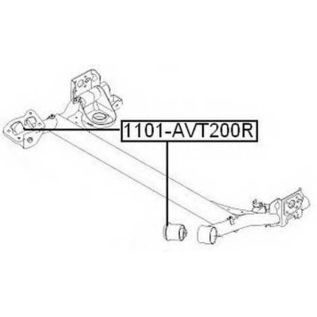 Снят с производства, сайлентблок балки моста | зад прав/лев | <b>ASVA 1101-AVT200R</b>