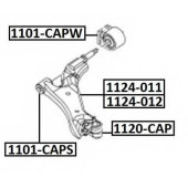 Сайлентблок рычага подвески задний без кронштейна | перед прав/лев | <b>ASVA 1101-CAPW</b>