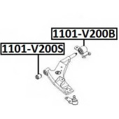 Сайлентблок заднего рычага подвески | перед прав/лев | <b>ASVA 1101-V200B</b>