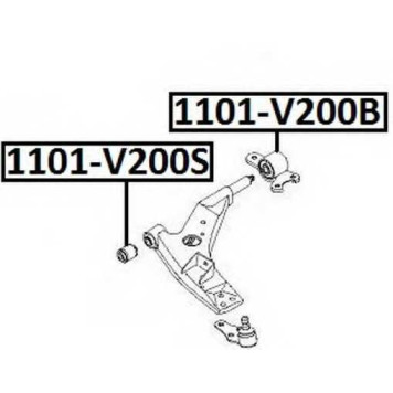 Сайлентблок, рычаг независимой подвески колеса <b>ASVA 1101V200S</b>