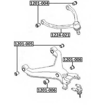 Сайленблок переднего верхнего рычага <b>ASVA 1201004</b>