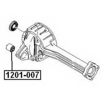 Сайлентблок заднего дифференциала (10216022070413000827010, китай) <b>ASVA 1201007</b>