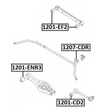 Сайленблок задней цапфы <b>ASVA 1201EF2</b>