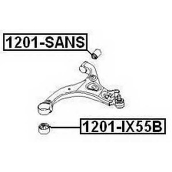 Сайлентблок, рычаг независимой подвески колеса <b>ASVA 1201SANS</b>