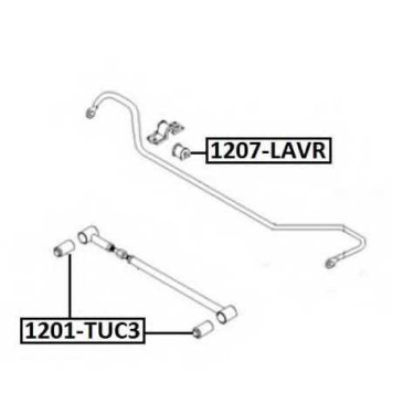 Сайленблок задней цапфы передний <b>ASVA 1201TUC3</b>