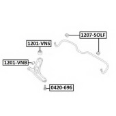 Сайленблок переднего рычага передний <b>ASVA 1201VNS</b>