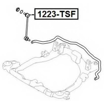 Тяга стабилизатора | перед прав/лев | <b>ASVA 1223-TSF</b>
