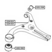 Рычаг независимой подвески колеса, подвеска колеса <b>ASVA 1224013</b>