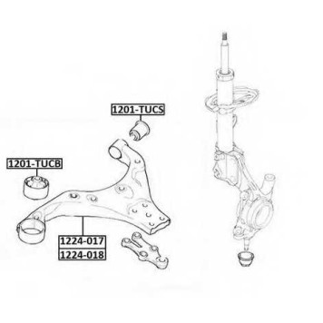 Снят с производства, рычаг подвески нижний | перед прав | <b>ASVA 1224-017</b>