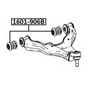 Сайлентблок, рычаг независимой подвески колеса <b>ASVA 1601906B</b>