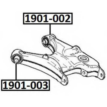 Сайлентблок заднего нижнего рычага (10216022070413000827010, китай) <b>ASVA 1901003</b>