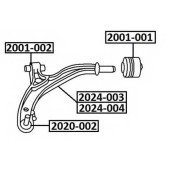 Снят с производства, рычаг подвески нижний | перед прав | <b>ASVA 2024-003</b>