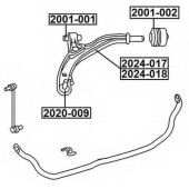 Рычаг подвески нижний | перед лев | <b>ASVA 2024-018</b>