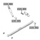 Сайлентблок, рычаг независимой подвески колеса <b>ASVA 2101005</b>