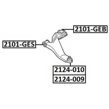 Рычаг подвески нижний | перед лев | <b>ASVA 2124-010</b>