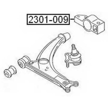 Сайленблок переднего рычага задний <b>ASVA 2301009</b>