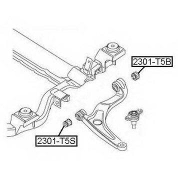 Сайлентблок задний переднего рычага <b>ASVA 2301T5B</b>