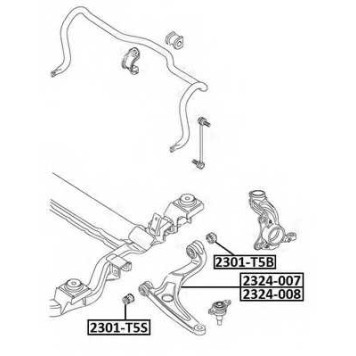 Рычаг передний нижний левый <b>ASVA 2324008</b>