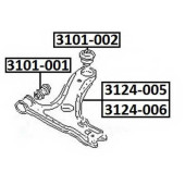 Сайлентблок переднего рычага передний <b>ASVA 3101001</b>