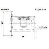 Шрус внутренний 34x123 [12] <b>ASVA ADIUA61</b>
