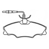 Колодки тормозные дисковые передние с датчиком <b>ASVA AKD0302</b>