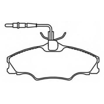 Колодки тормозные дисковые передние с датчиком <b>ASVA AKD0302</b>