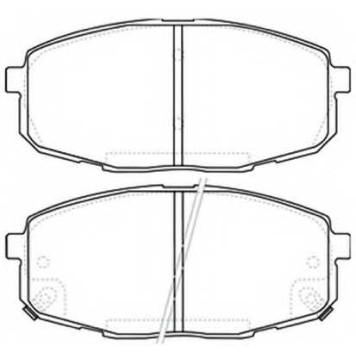 Колодки тормозные дисковые передние <b>ASVA AKD0373</b>