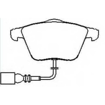 Колодки тормозные дисковые передние с датчиком <b>ASVA AKD0616</b>