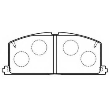 Колодки тормозные дисковые передние (TOYOTA CALDINA CT196/ET <b>ASVA AKD1001</b>